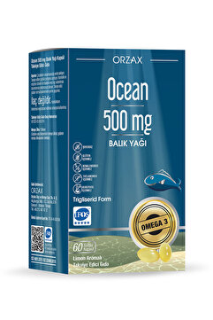 Ocean Orzax 500mg Saf Balık Yağı Limon Aromalı Blister 60 Kapsül