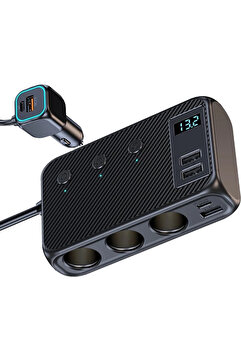 MTL Araç Çakmaklık Çoğaltıcı USB Type-C Şarj Aleti MT-A9875