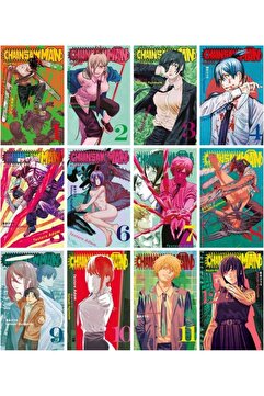 Gerekli Şeyler Yayıncılık Chainsaw Man-Testere Adam 1-2-3-4-5-6-7-8-9-10-11-12 manga seti 12 kitap 1 adet anime poster hediye