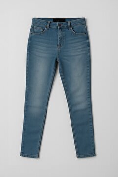 Bluewhite Kadın Yüksek Bel Mavi Skinny Jean Pantolon