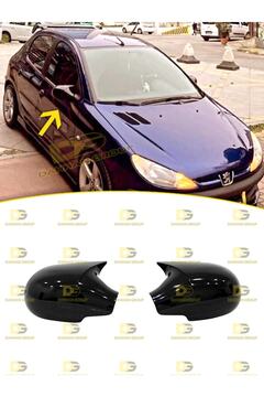 DG Power Peugeot 206 1998 - 2012 Batman Yarasa Ayna Kapağı Parlak Siyah Abs Plastik Seti Pejo Ayna