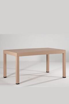 SANDALİE Rattan 90x150 Camsız Cappucino Masa - Bahçe&balkon&teras