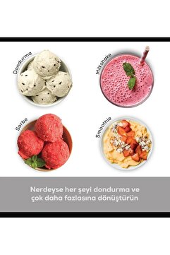 Shark Ninja Ice Cream Maker - Dondurma, Gelato, Sorbe, Smoothie Kasesi, Milkshake Dondurma Makinesi