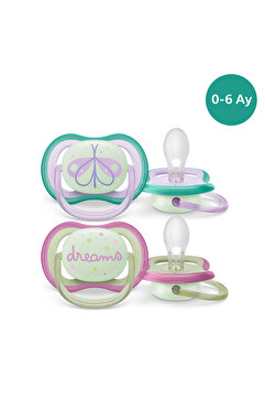 Philips Avent Ultra Air Gece Emziği 0-6 Ay, 2'li Kız, SCF376/19