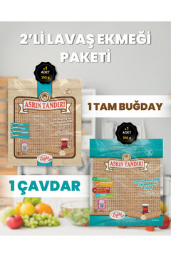 Asrın Tandırı 2'Lİ PAKET(1 Paket Ekşi Hamurlu Tam Buğday Lavaş Ekmeği - 1 Paket Ekşi Hamurlu Çavdar Lavaş Ekmeği)