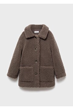 MANGO Kids Kürk görünümlü palto