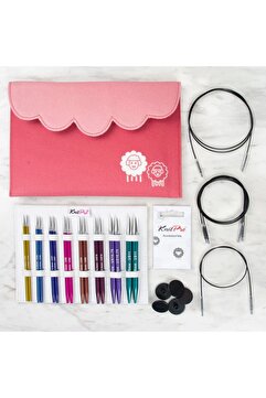 KnitPro Zing 47404 Değiştirilebilir Misinalı Deluxe Şiş Seti