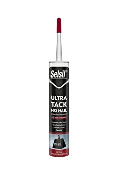 Selsil Güçlü (350 KG' A KADAR AĞILIK TAŞIR) Ve Hızlı Kuruyan Ultra Tack Beyaz Silikon 290 ml