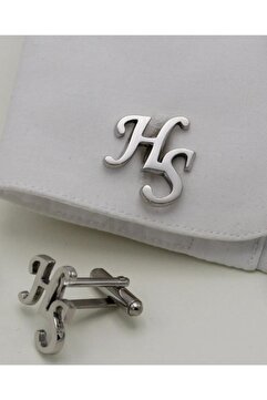 GUS Silver 925 Ayar Harfli Kol Düğmesi
