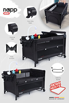 Huggy Napp 6 In 1 Anne Yani Park Yatak Oyun Parkı ve Yatak 70X120 XL