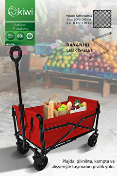 Kiwi Kfw-390 Katlanabilir Kamp,Piknik,Plaj, Pazar, Market Arabası