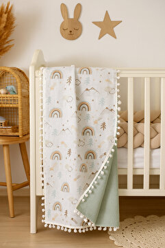 BabyLifeHome Müslin Pike Örtü 110x100 Ölçülerinde