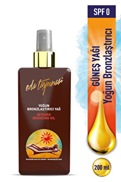 Eda Taşpınar Sprey Kapak Bronzlaştırıcı Yağ SPF 0 – Pratik Uygulama & Yoğun Bronz Görünüm 200 ml