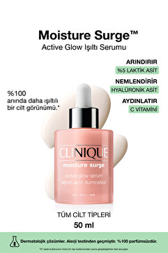 Clinique Moisture Surge™ Active Glow Işıltı Serumu 50ml | C Vitamini, Hyalüronik Asit, Laktik Asit