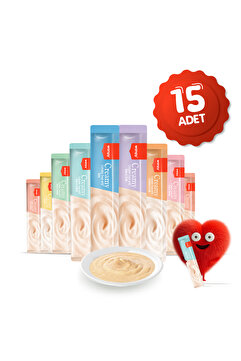 Wanpy Krema Kedi Ödül Maması 14gr (15 Adet) (Karışık Çeşitli)