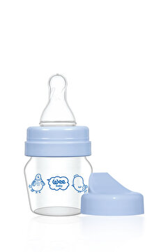 Wee Baby Mini Cam Biberon ve Alıştırma Bardağı Seti 30 Ml Mavi