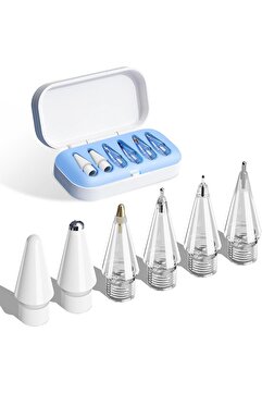 m.tk moveteck Apple Pencil 2./1. Nesil Pencil Pro/USB-C için iPad Pro/Mini/Air Dayanıklı 6 Yedek Uçları Ve Çantası