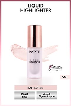 Note Cosmetics Liquid Highlighter Nemlendirici Etkili Likit Aydınlatıcı - 100 Soft Pink