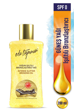 Eda Taşpınar Işıltılı Bronzlaştırıcı Güneş Yağı SPF 0 – Simli Bronzing Oil & Yoğun Bronzluk 200 ml
