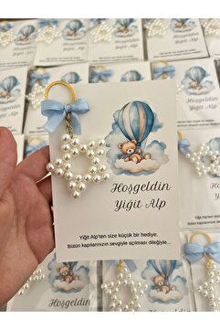 Cenka Store Yenidoğan, Doğum günü hediyelik kurdelali yıldız anahtarlık 10 adet