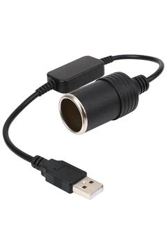 Temiz Pazar Usb 2.0 5 Volt - 2 Amper To 12 Volt - 0.8 Amper Araç Çakmak Fişi Dişi Çevirici