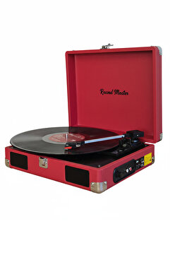 Record Master RM-311 Pikap - Tüm Plaklar İle Uyumlu- Power Banklere Bağlanarak Kullanılabilme