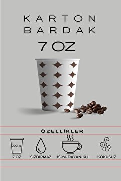 7 oz Store Karton Bardak Adet: 1000