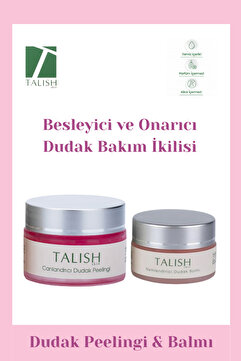 TALISH 2'li Dudak Bakım Seti - Canlandırıcı Dudak Peelingi Nemlendirici Dudak Balmı