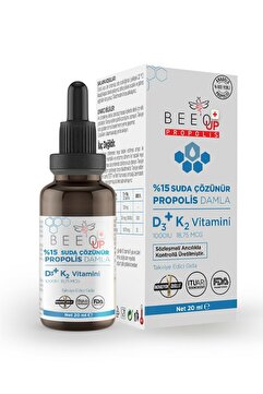 BEE'O Suda Çözünür Propolis Damla D3 K2 20 ml