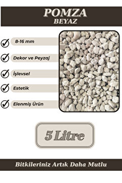 MF Botanik 8-16 Mm Pomza Taşı  5 Litre Ponza Taşı 5 Litre Volkanik Ponza Taşı Tarım Pomzası 5 Lt Paket