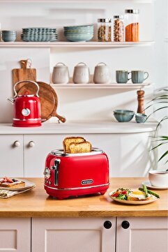 Karaca Vintage Craft 2 Dilim Kapasiteli Ekmek Kızartma Makinesi Red