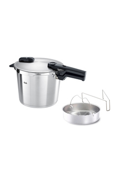 Fissler Vitaquick Premium 6 Litre Düdüklü Tencere + Buharda Pişirme Aparatı