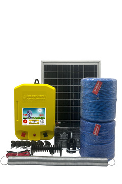 KORUYUCU ÇİT Koruyucu Domuz Ayı Kovucu Elektrikli Çit Sistemi Güneş Enerjili Sensörlü 1000 Metre (ALT-İ1000)