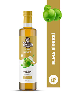 Patina Doğal Yeşil Elma Sirkesi 250 ml - Katkısız Fermente Doğal Fermantasyon Sirke