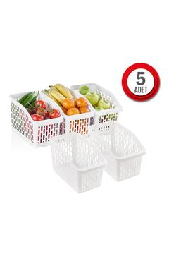 ORGANİZERS 5 Adet Buz Dolabı içi Düzenleyici Sepet Organizer Org-23