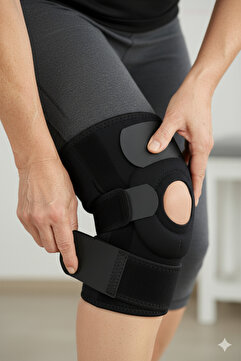 Medlight Patella Ve Ligament Destekli Dizlik - Menisküs Ağrıları Için - Fleksible Balenli Dizlik - Yaylı