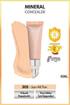 Note Cosmetics Mineral Concealer Spf 15 Yoğun Kapatıcı Metal Başlıklı Göz Altı Kapatıcısı - 202 Orta Açık