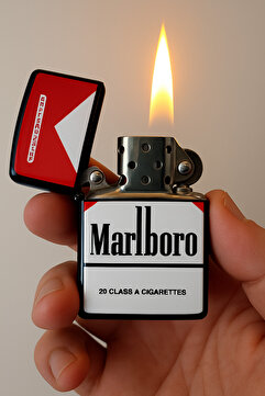 ASYA GIFTS Marlboro Benzinli Çakmak ( Kargo Güvenliği İçin Benzinsiz Gönderilmektedir ,)