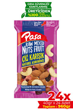 Paşa Kuruyemiş Çiğ Karışık Kuruyemiş 40 gr X 24 Adet (960 GR)