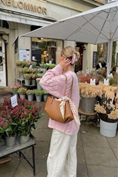 Çantacımstore Kadın Cyme Mini Pinterest Çanta Taba ( Ayıcık Charm Dahil Değil )