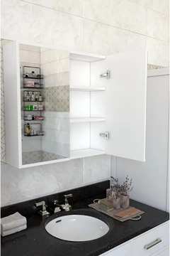 Genel Markalar MDF 2 Kapaklı Aynalı Banyo Dolabı 70x70x15 cm – Çok Amaçlı, Yüksek Kalite, Modern Tasarım