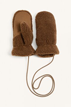 Oysho İpli peluş görünümlü eldivenler