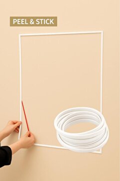Renkli Duvarlar Beyaz Yapışkanlı 1 Adet 0.8mm x 280cm Duvar,Panel Mobilya Kenar Tablo Süpürgelik Şeridi çıta