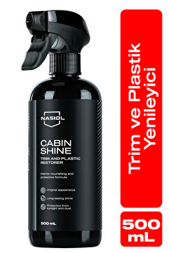 Nasiol Cabinshine Trim ve Plastik Korucuyu/Yenileyici-500ml-Plastik Yüzey,Torpido Parlatıcı Bakımı