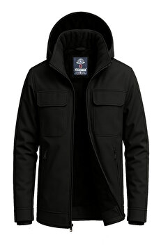 Fiyesmen slim fit softshell kumaş su ve soğuk geçirmez kürklü parka kaban mont--1617p-