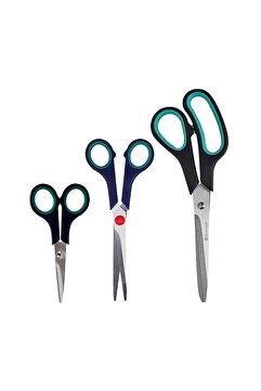 Amentes Üçlü Makas Seti Stainless Scissors 3lü