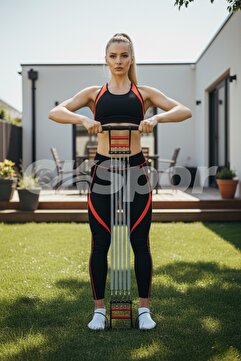 pekial CKSpor 5 Çelik Yaylı El Ayak Göğüs Yayı | Çok Fonksiyonlu Evde Fitness ve Direnç Egzersiz Aleti