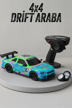 JOYFUL CHİLD Uzaktan Kumandalı Drift Yarış Arabası – 2.4Ghz, LED Işıklı , Yedek Lastikli