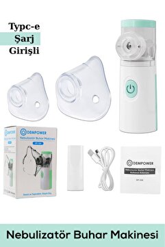 DEMPOWER Nebulizatör Taşınabilir Mesh Hava Makinesi - TYPC ŞARJLI