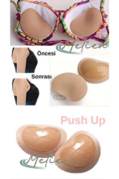Melien Ten Silikon Yapışkanlı Abiye Gelinlik Elbise Mayo Göğüs Kaldırıcı Push Up Dolgulu Sütyen Pedi